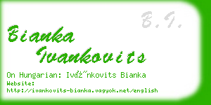 bianka ivankovits business card
